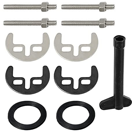 2 Sets Basin Washer Sink Monobloc Mixer Tap Fixing Fitting Kit Mounting Kit Tap Faucet Fixing Fitting Kit Basin Washer Sink for Kitchen Basin (Double Hole)
