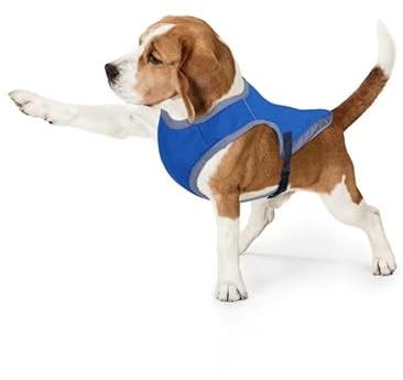 Kühlweste für Hunde - Atmungsaktive und Reflektierende Kühljacke, Hundemantel Sicherheitsweste mit Kühlungseffekt für kleine bis große Hunde