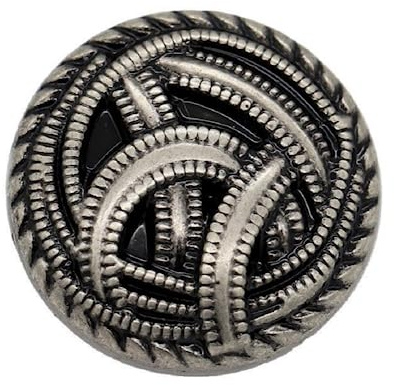 10Pcs Kleidung Knöpfe - Retro Metall Nähen Knöpfe Schaft Runde geformte Knopf Set für Blazer, Anzüge, Mantel, Uniform, Jacke (Silber, 18mm)