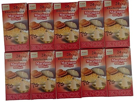 Sparpack Knox Räucherkerzen 10x Marzipan Größe M Räucherkegel 013330