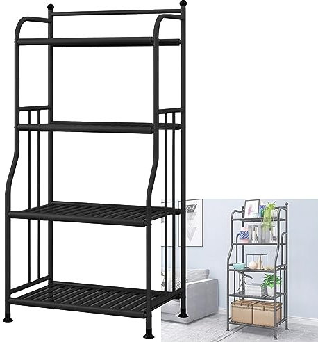 LIGUOYI Shelf For Storage Indoor Outdoor Garden Plant Holder, Foyer Shoe Rack Multipurpose 4 Tier 5 Tier Kitchen Shelf For Storage, Bookshelf Plant Stand For Living Room Corner