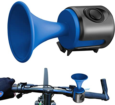 SKUDA Fahrradhupenalarm | 120 dB Laute elektrische Fahrradhupe,Super Lange Standby-Taste Batteriebetriebene elektrische Fahrradhupe mit/IPX4 wasserdichter lauter Fahrradklingel für Erwachsene/Kinder