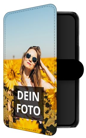 PhotoFancy® – Samsung Galaxy A34 5G Hülle mit Foto Personalisieren – Handyhülle selbst gestalten (Flipcase)
