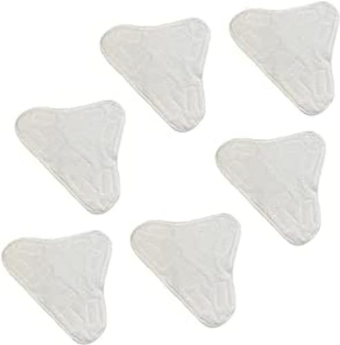 Set di 6 tamponi di pulizia universali in microfibra, compatibili con scopa a vapore tamponi in tessuto lavabili in triangolo di pulizia per scopa pulitore a vapore