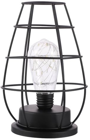 Garneck Nachtlicht Käfigschirm Lampe Käfiglampen Dekorative Lampe Schreibtisch Geführt Nachttischlampe Korb Licht Tischständer Licht Korblampe Led Schmiedeeisen Laterne