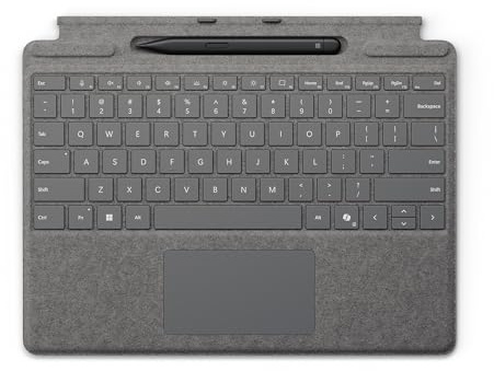Microsoft Surface Pro Keyboard with Slim Pen - Platinum, Compatible with Surface Pro 9 or 8