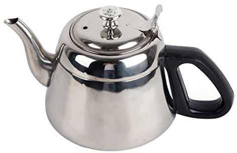 Teiera in Acciaio Inossidabile con Grande capacità, Manico Resistente Al Calore per la Famiglia, Facile Pulizia (1,5 l con filtro)
