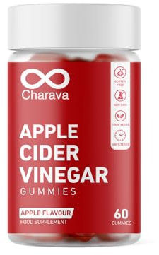 Apple Cider Vinegar Gummies with The Mother 1000mg Enhanced with Vitamin B12 & Folic Acid - 30 Servings - 60 High Strength ACV Vegan Gummies - Natural Ingredients - Great Tasting