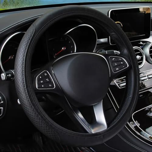 QWEERASS Lenkradbezug Auto, für Opel Corsa 2014-2023 Auto Lenkradhülle Anti Rutsch Lenkradabdeckung Atmungsaktives Lenkrad Abdeckung 15'',B