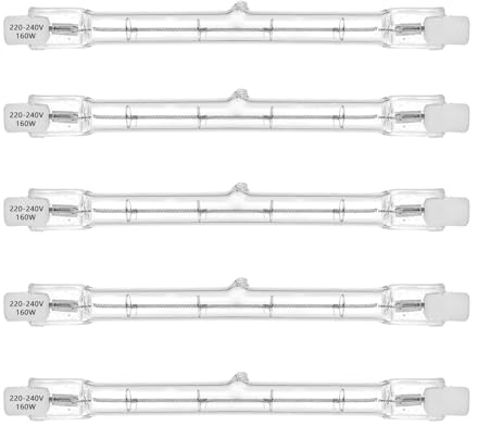 EKSAVE Halogen R7s 118mm 400W Halogenstablampe Halogenstab 230V 2700K Warmweiß Dimmbar(5 Stück)