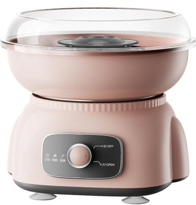 Homemade Sweets Cotton Candy Machine,Small Cotton Candy Machine,Retro Vintage Candy Maker,Support Various Sugar Sources,Three Second Production,for Family Parties Friend Gatherings(Color:Pink)