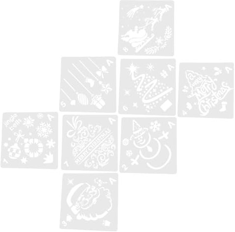 HAPINARY 1satz Weihnachtliche Schablonen Für Kreative Und Bastelprojekte Wiederverwendbare Pet Vorlagen Für Wände Fenster Und Mehr Mit Verschiedenen Motiven