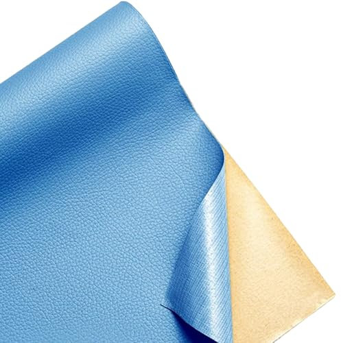 Kunstleder Selbstklebend Selbstklebendes Ledergewebe Für Ledercouch-Reparaturset, Polster-Vinyl-Reparaturset, Neupolstern Von Lederflicken Für Möbel, Couchstühle, Autositze(Sky blue)