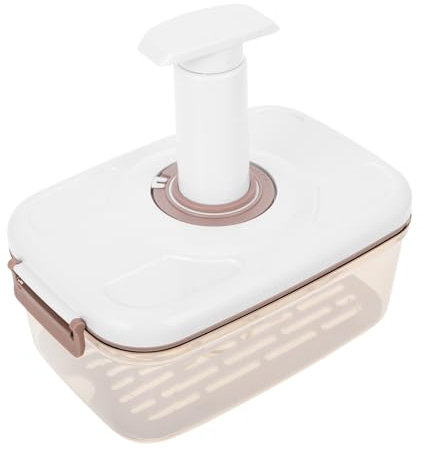 EXHUMKY Vacuum Storage Box for Food 2.1l Fresh Preservation Container Hand Pump Portable Vacuum Sealed Drainer Box Kitchen Food Storage Container