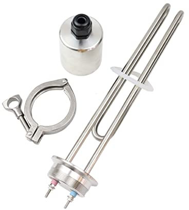 Piezas del calentador de agua Elemento calefactor de acero inoxidable de 220 V, 3,5 kW, 2 de triple abrazadera (OD64), for calentador de agua de inmersión for elaboración de cerveza/destilación (Colo