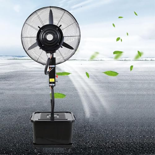 Nebulizzazione F Piedistallo per Esterni F con Nebbia, 3 modalità di Vento, Oscillazione A 90° Nebulizzatori Industriali F per Raffreddamento, Patio, Garage, Palestra, Officina, Diameter 81cm/32in