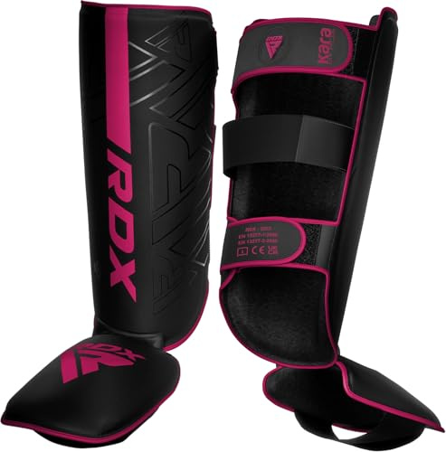 RDX Schienbeinschoner Kickboxen Kampfsport Muay Thai Training, Maya Hide Leder Kara Thaiboxen Schienbeinschutz, Schienbeinschützer Sparring Boxen Krav MAGA MMA Karate Taekwondo