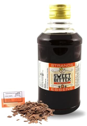 Essenza Sweet Bitter Style 250ml + 20g Chips di Quercia Francese – Estratto Senza Alcol per Vodka (Stile Amaro Polacco alle Erbe)