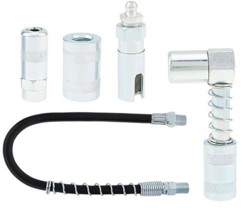 Generisch Set di accessori lubrificanti per siringa grassa, adattatore per grasso e tubo, accessori per carichi pesanti su misura per officina e industria