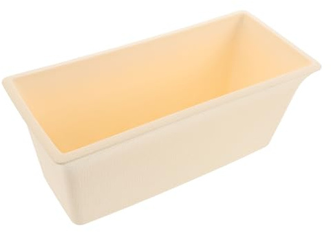 ifundom Fioriera Rettangolare in Plastica Beige 12.18x5.31x4.91in