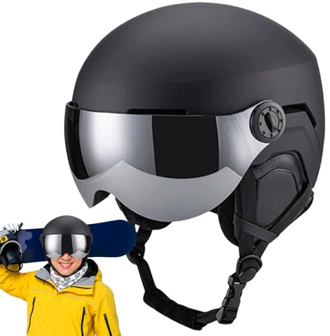 Casco da sci invernale con occhiali – 24.02 pollici | guscio in policarbonato schiuma traspirante – resistente agli urti per adulti e ragazzi e donne all'aperto