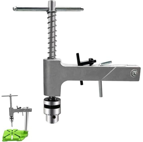 MoSundi Support de taraudeuse verticale manuelle, clé à tarauder réglable pour robinets de 1,5 à 10 mm, construction en alliage d'aluminium, design compact de 17 x 8 cm, gris