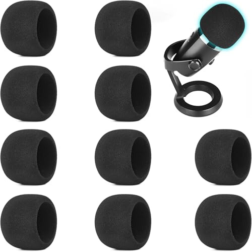 Defean 10 Pack Yeti Nano Microphones Pop Filter Compatible with Blue Yeti Nano Mic Microphones(Do Not Fit Blue Yeti, Yeti Pro), Noise-Cancellation Windsock Cover
