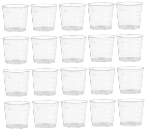 20 PCS 30ml Medicine Cups, Plastic Measuring Cups with Clear Scale | Clear 30ml medicine cups make liquid measuring simple, accurate and convenient.