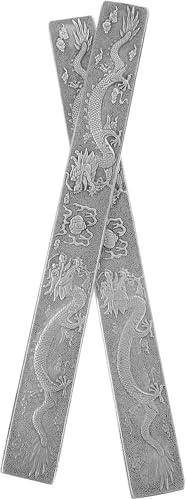 Briefbeschwerer aus tibetischem Silber, Doppeldrache mit Perle, antiker Stil, rechteckig, für Kalligraphie, Dekoration, für chinesische Kalligraphie, langlebig, 1 Paar