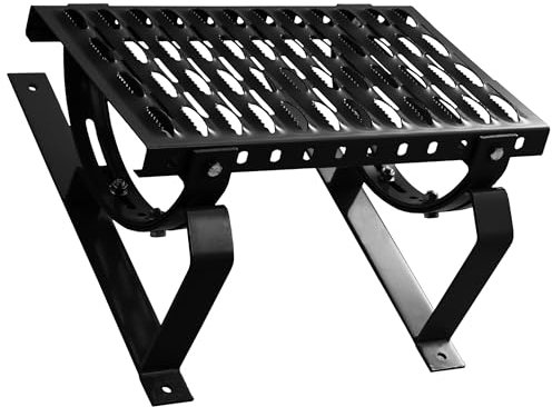 Dachtritt Steigtritt 60 cm Komplett für Plattdach flache Abdeckung (RAL 9005 - Schwarz)