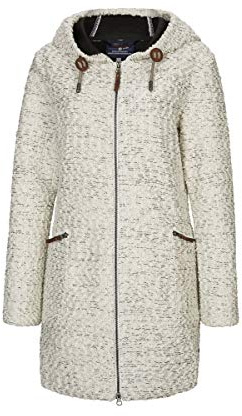 G.I.G.A. DX Damen Roshana Strickparka Strickmantel Parka In Strickoptik Mit Kapuze, Off White, 38 EU