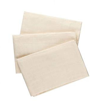 Popolini Baumwoll Mulltücher 3er Pack 70x70 cm (Ecru)