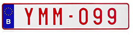 Belgien Custom Personalisiertes Aluminium Nummernschild Europäische EU Format Belgisch Kennzeichen, Schild mit Ihrem Text
