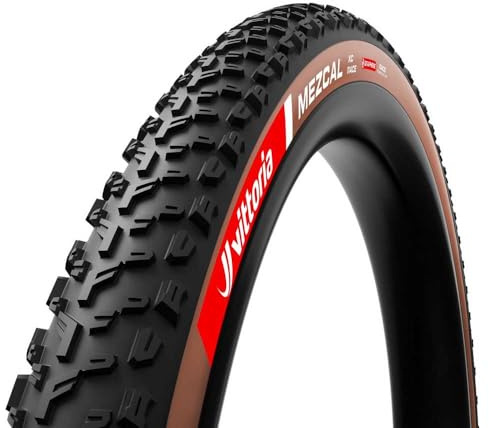 Vittoria Mezcal XC Race Tubeless Ready Mountain Bike Tire - 29x2.25 Brown Sidewall Fast Rolling XC MTB Tire