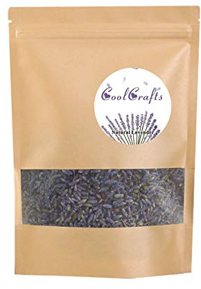 CoolCrafts Dried French Lavender 115g - Buds for Candle Making, Soap Making, Bath, Crafts, and Bags