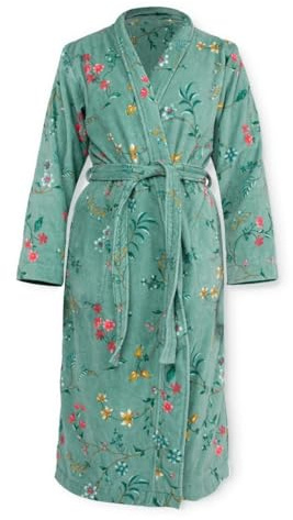 Pip Studio Bademantel Les Fleurs Farbe Grün, Größe L