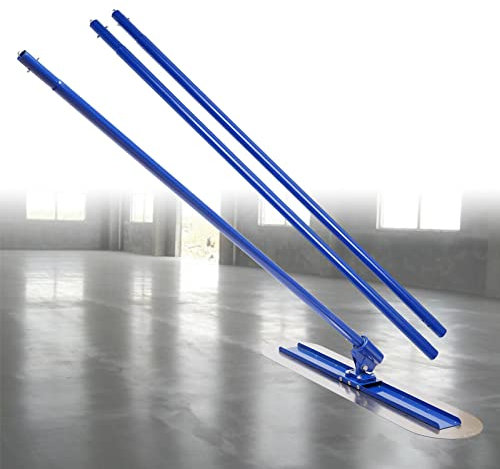 SHZICMY Bull Float Concrete Float Truelle à béton en acier inoxydable avec poignée réglable de 3 x 1,8 m et réglage de rotation automatique 1200 x 300 mm