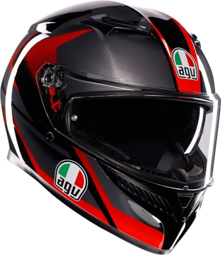 AGV K3 Striga Helm, schwarz/grau/rot, L (59/60)