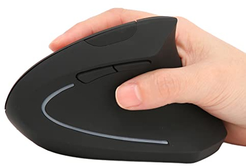 Airshi Mouse Wireless Ergonomico, 6 Tasti Mouse Ergonomico Wireless da 2,4 GHz per Dormitorio per Ufficio per Casa