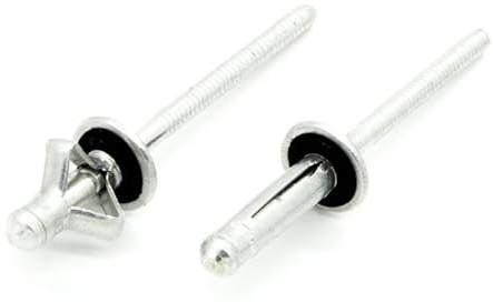 Rivetti a strappo a tre ali TREBULB PLUS Alluminio/Alluminio Testa Tonda con guarnizione EPDM 5.2x19.1 Spessore serrabile 1.5-6.4mm - Confezione da 100 pezzi