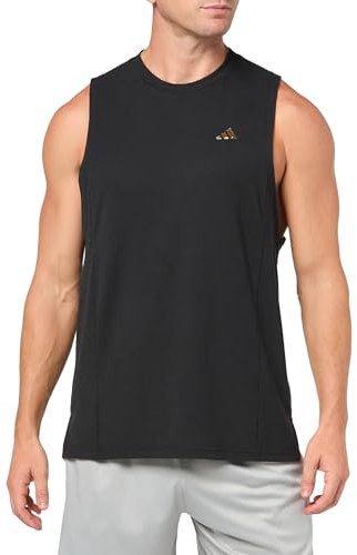 adidas Herren-Tanktop mit Sonnenbrille, Schwarz, L