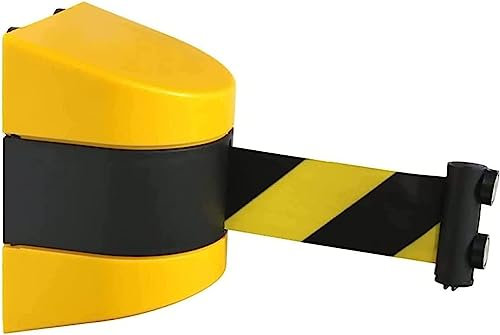 DAMII Magnetische einziehbare Wandbarriere, Menschenmengenkontrollband mit sicherem Bremssystem und Verriegelungsknopf, Magnetadsorption (Farbe: 10 m, Größe: magnetisch)