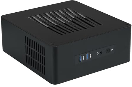Goodisory TA80 Black Aluminium Desktop HTPC Mini-ITX Computer Chassis Support DC Pico PSU…