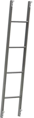 Etagenleiter, Bettleiter, Hängende Etagenleiter für Wohnmobile/Trittleiter für Einzelbetten für Loft, Schlafsaal für Kleinkinder/Senioren/Teenager (Farbe: Schwarz, Größe: 1,16 m (45 Zoll))