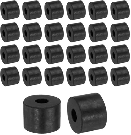 QUARKZMAN 48pz Distanziali Gomma 14mm OD, 5mm ID, 10mm Altezza Distanziatore Rotondo Antivibrazioni Boccola Anelli Tenuta Rondella Piatta Spessa per Accessori Auto Domestici