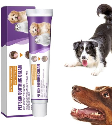 Crème pour la peau des chiens, crème de soin pour la peau des animaux, Crème hydratante pour la santé de la peau, agent nourrissant et non gras, Hydratation douce et efficace de la peau sèche du chien