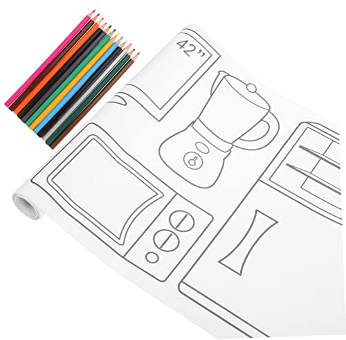 Vaguelly Zeichenrolle Für Kinder 3 M Malpapierrolle Kunstpapierrolle Transparentpapierrolle Für Projekte Zu Hause Und in Der Schule
