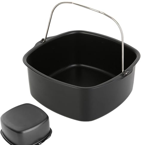 Freidora de aire caliente, molde cuadrado para tartas, molde cuadrado de acero de aluminio de alimenticio, utensilios de cocina multifuncionales para hornear, antiadherente, resistente al calor