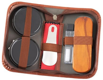 Amagogo Shoe Polish Kit Brushes for Men Women Footwear Practical Leather Shoe Shine Kit