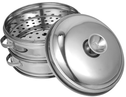 PHENOFICE Contenitore Per Cottura a Vapore Impilabile Con Coperchio Accessorio Per Pentole Per Cottura a Vapore Da Cucina Grande Capacità Per Alimenti Design Per Riscaldamento Uniforme